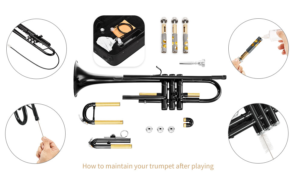 Galerijní obrázek č.1 Dechové nástroje a příslušenství EASTAR ETR-380B Standard Trumpet Bb - Black