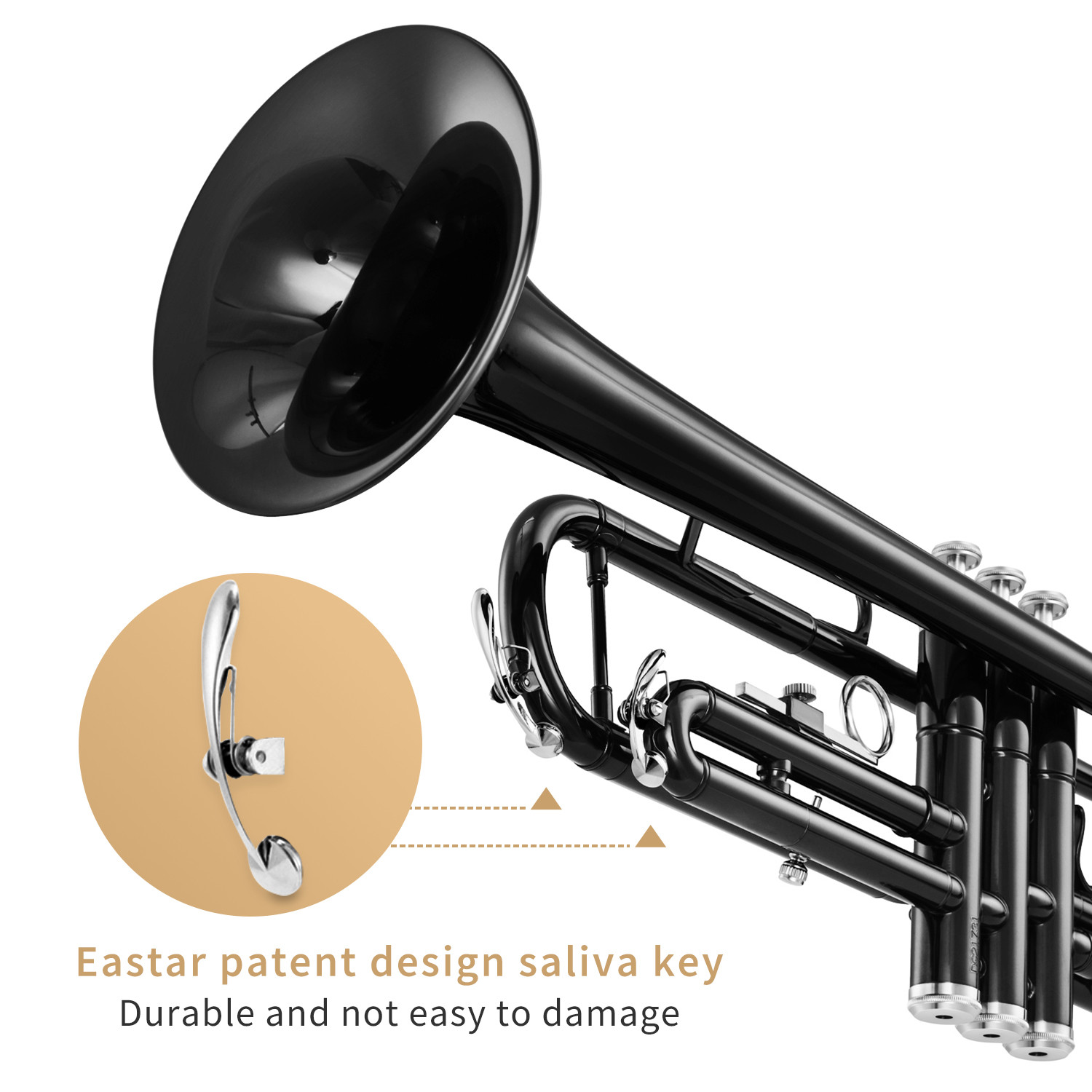 Galerijní obrázek č.4 Dechové nástroje a příslušenství EASTAR ETR-380B Standard Trumpet Bb - Black