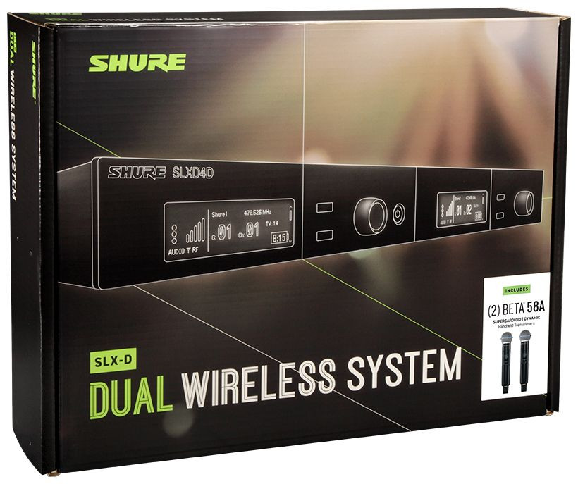 Galerijní obrázek č.1 S ručním mikrofonem SHURE SLXD24D/B58-G59 470-514MHz