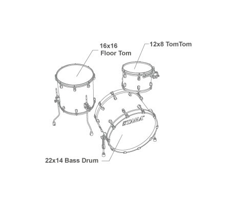 Galerijní obrázek č.5 Jiné konfigurace TAMA MR32CZUS-TQP Starclassic Maple - Turquoise Pearl/Smoked Black Nickel Hardware