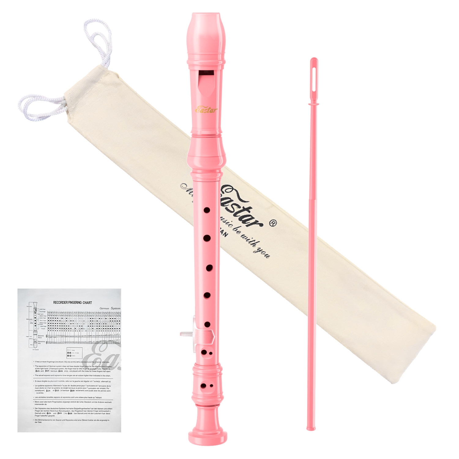 Galerijní obrázek č.5 Sopránové EASTAR ERS-21GP Soprano Recorder C - Pink