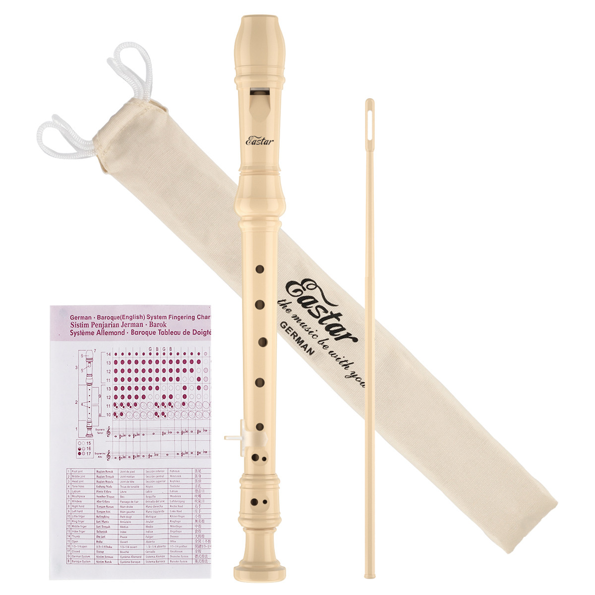 Galerijní obrázek č.5 Sopránové EASTAR ERS-21GN Soprano Recorder C - Natural