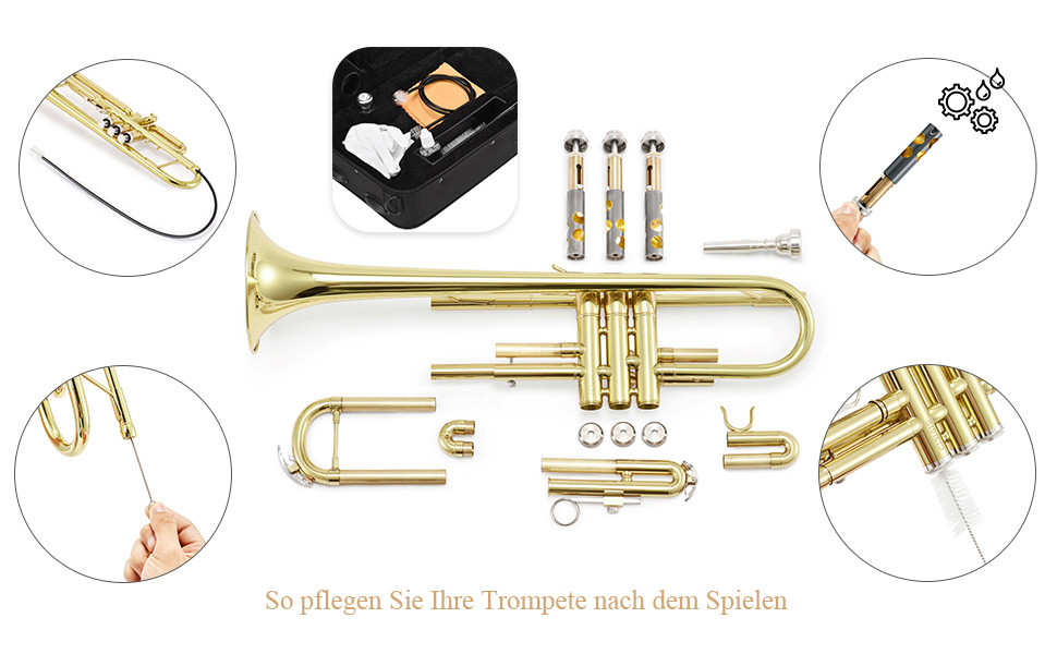 Galerijní obrázek č.1 Dechové nástroje a příslušenství EASTAR ETR-380 Standard Trumpet Bb - Gold