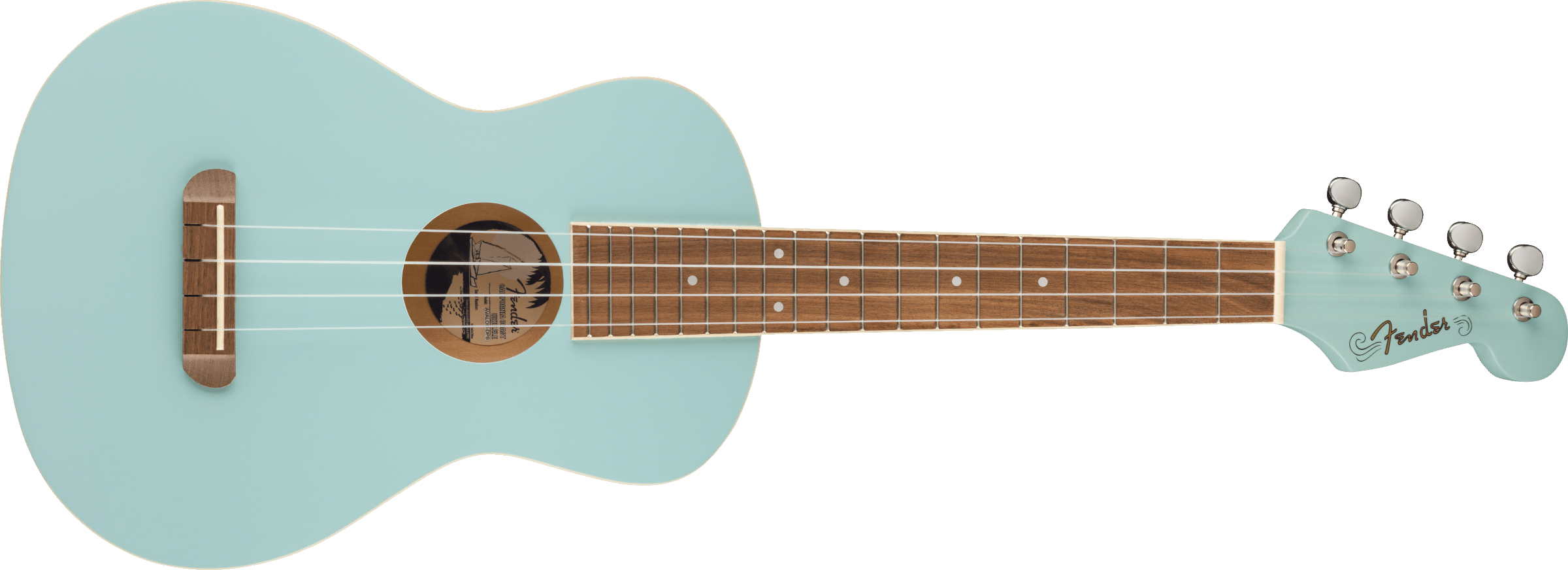 Hlavní obrázek Tenorové FENDER Avalon Tenor Ukulele Walnut Fingerboard - Daphne Blue