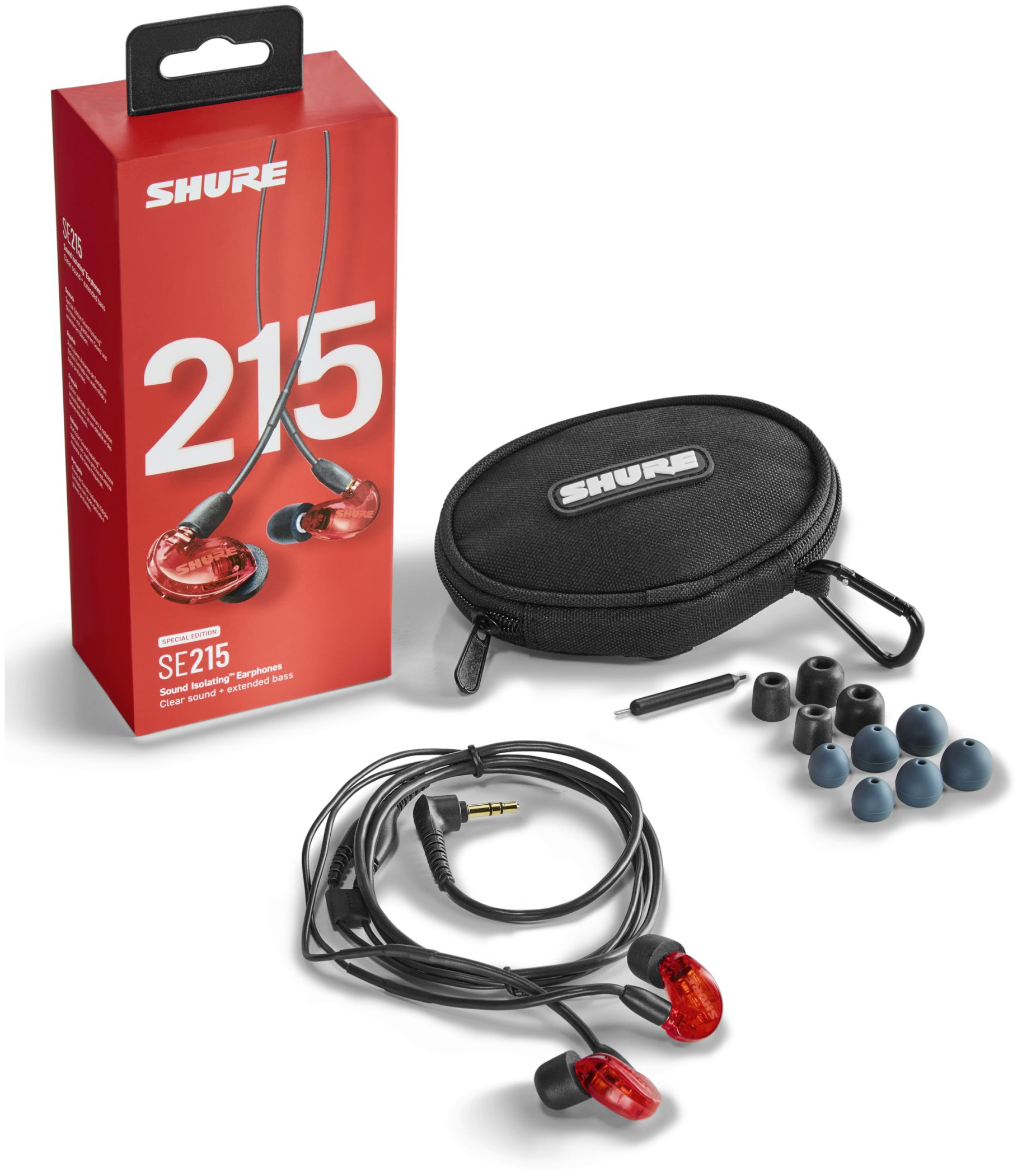 Hlavní obrázek Sluchátka do uší a pro In-Ear monitoring SHURE SE215 Red Special Edition