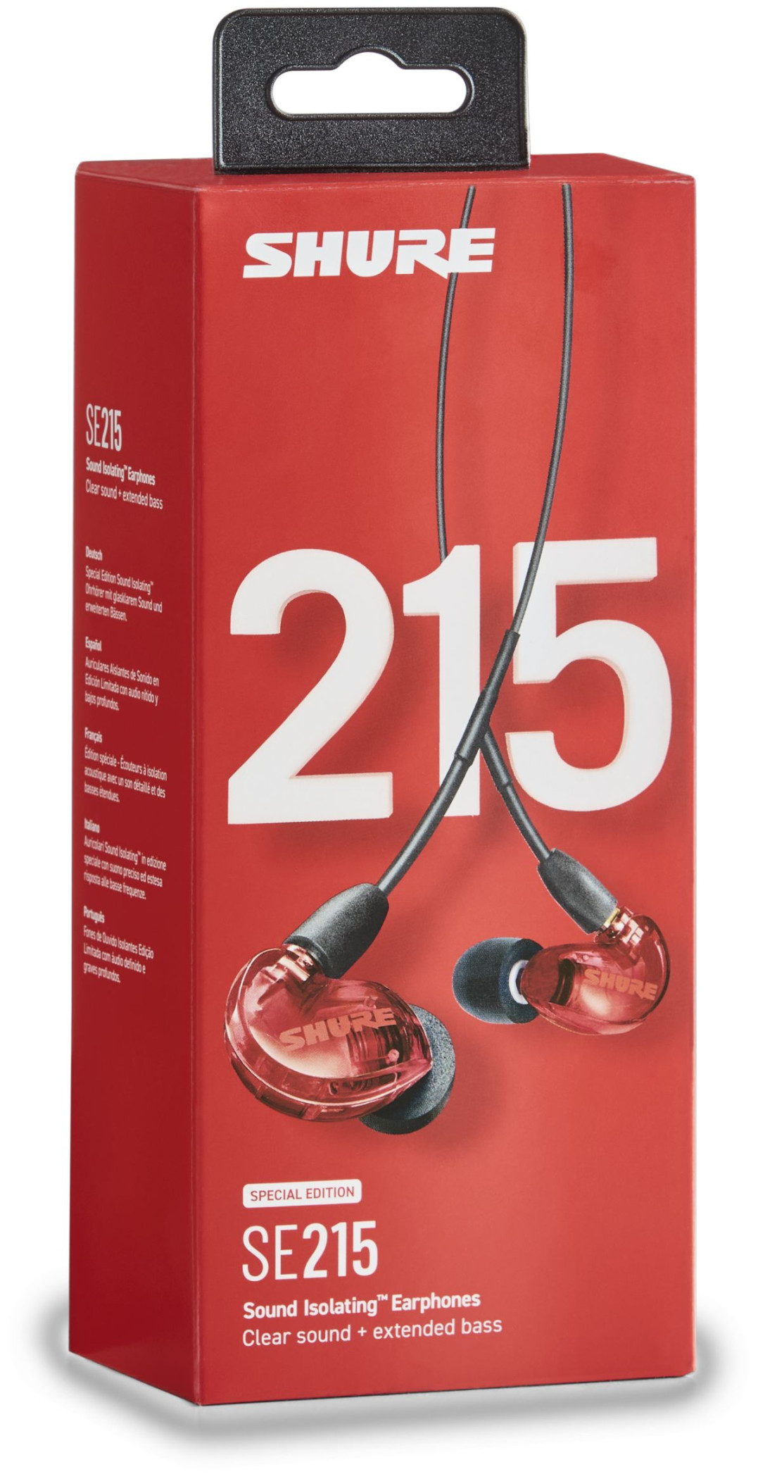 Galerijní obrázek č.5 Sluchátka do uší a pro In-Ear monitoring SHURE SE215 Red Special Edition