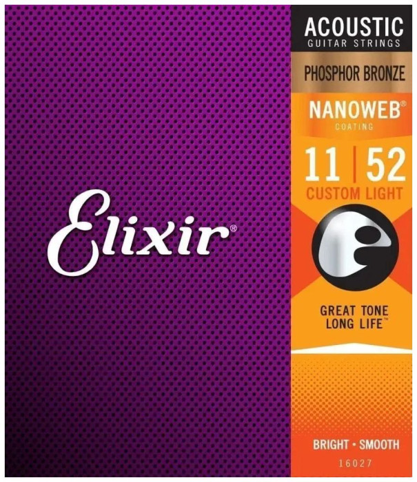 Levně Elixir Acoustic Phosphor Bronze with NANOWEB .011 - .052