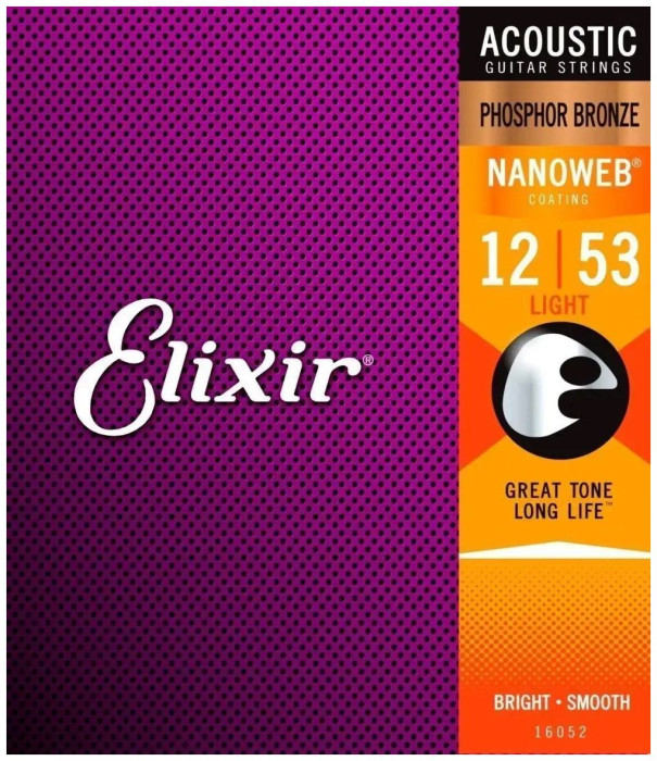 Levně Elixir Acoustic Phosphor Bronze with NANOWEB .012 - .053