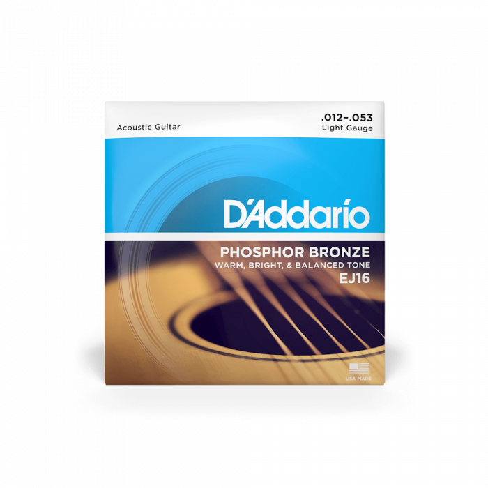 Hlavní obrázek Tvrdost .012 D'ADDARIO EJ16 Phosphor Bronze Light - .012 - .053