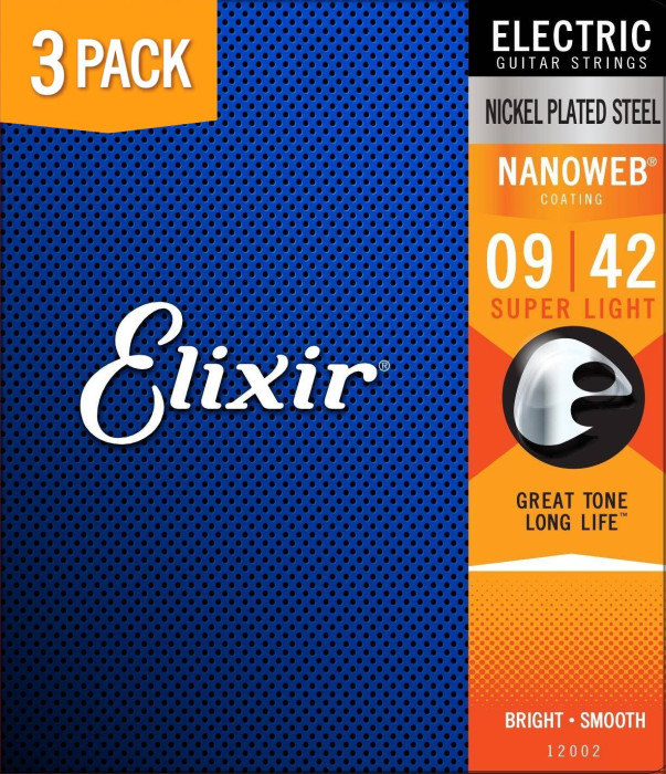 Levně Elixir 16540 Nanoweb Super Light (09-42) 3-pack