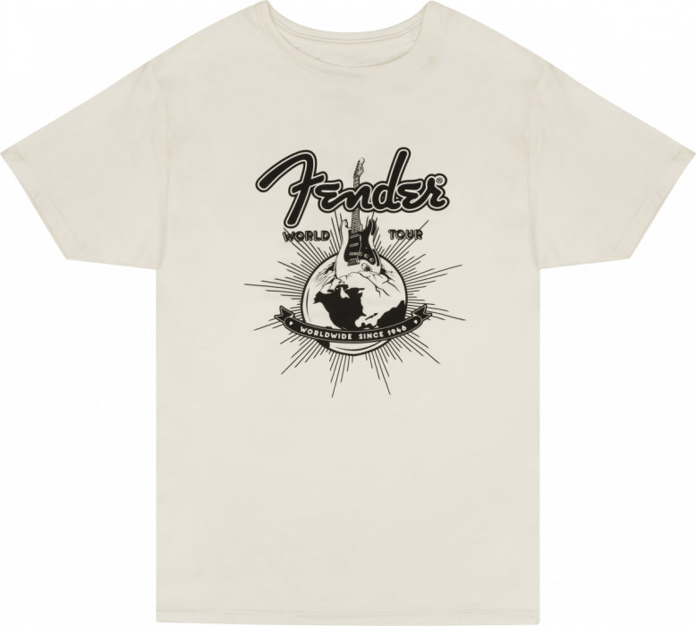 Hlavní obrázek Oblečení a dárkové předměty FENDER World Tour T-Shirt, Vintage White, XL