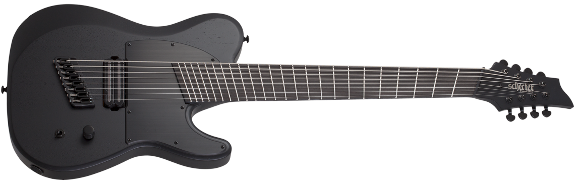 Levně Schecter PT-8 MS Black Ops - Satin Black Open Pore