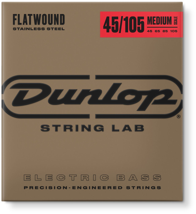 Levně Dunlop DBFS45105M Flatwound Bass 45-105