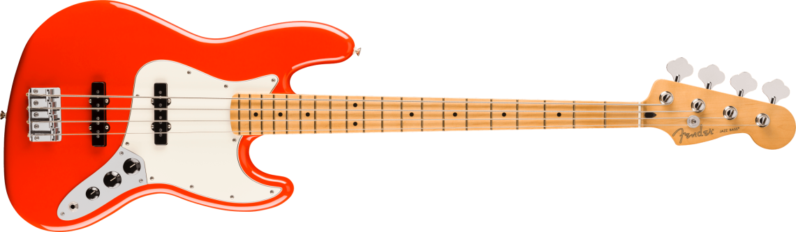 Fender Player II Jazz Bass Maple Fingerboard - Coral Red