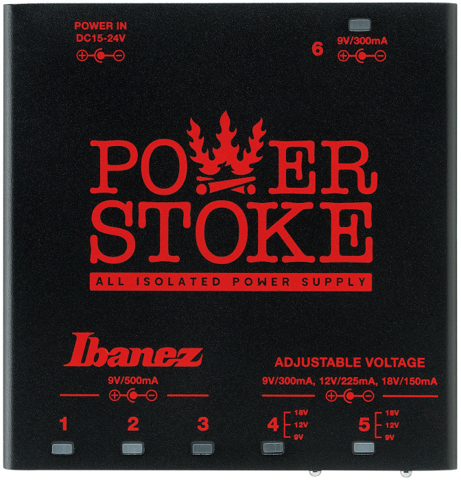 Hlavní obrázek Adaptéry a distributory IBANEZ Guitar Pedal Power Supply - 6 Isolated Outputs for Guitar Pedals