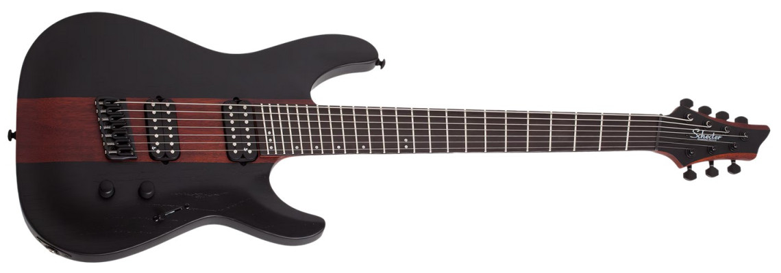 Schecter C-7 Multiscale Rob Scallon - Satin Dark Roast