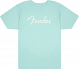Hlavní obrázek Oblečení a dárkové předměty FENDER Spaghetti Logo T-Shirt, Daphne Blue, XXL