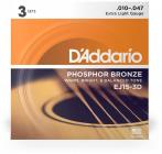 Hlavní obrázek Tvrdost .010 D'ADDARIO EJ15-3D Phosphor Bronze Extra Light - .010 - .047