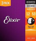 ELIXIR 16539 Nanoweb Bronze Light (12-53), 3-pack